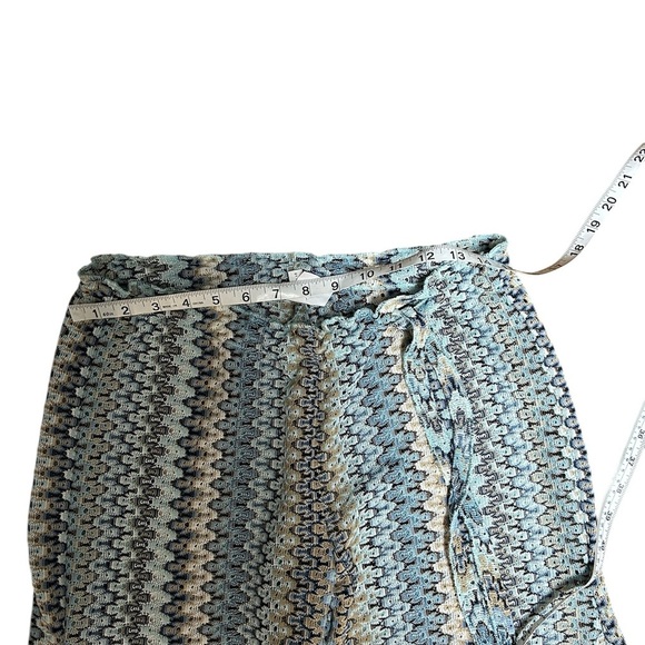 BECCA BY REBECCA Virtue Beach Pants Women's Medium Blue Striped Swim Cover-Up - Picture 8 of 10